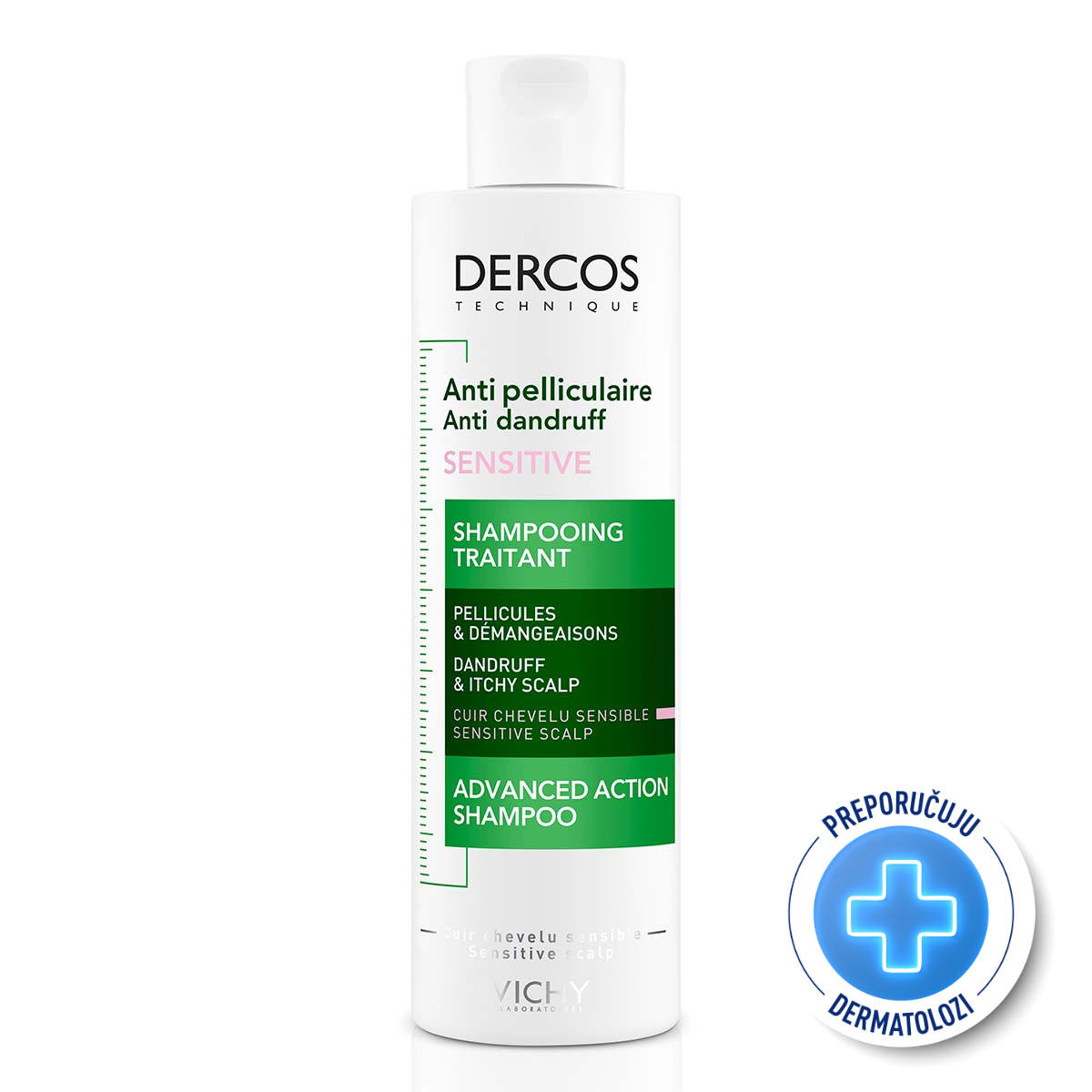 3337871323394_1-1.jpg VICHY DERCOS Šampon protiv peruti za osjetljivo vlasište bez sulfata, 200 ml - protiv peruti i osjetljivog vlasišta - Image 1