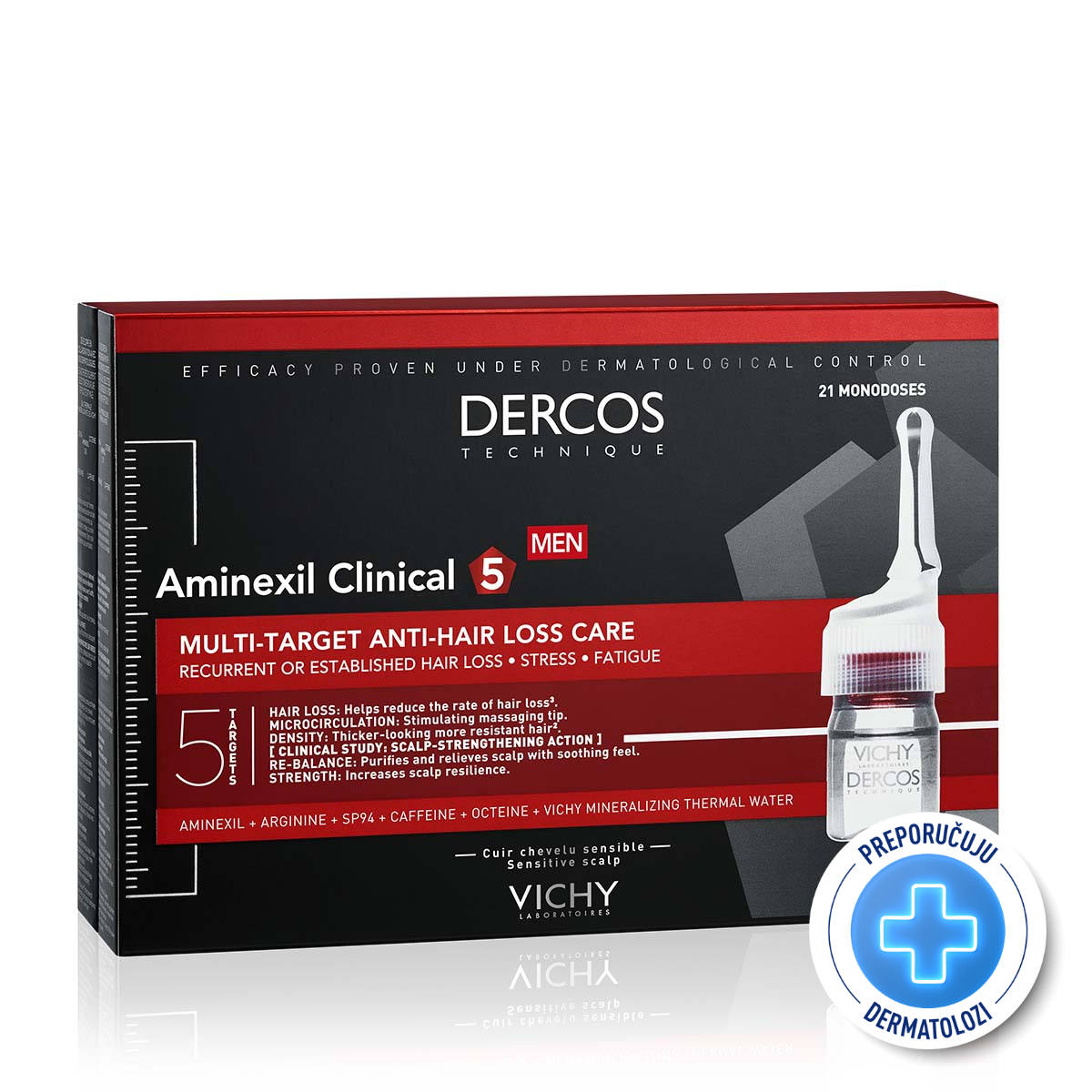 3337875522748_1-1.jpg VICHY DERCOS AMINEXIL CLINICAL 5 Ampule protiv ispadanja kose za muškarce 21×6 ml - protiv ispadanja kose - Image 1