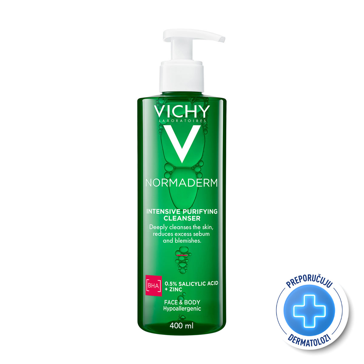 3337875663083_1-1.jpg VICHY NORMADERM PHYTOSOLUTION Gel za dubinsko čišćenje masne kože sklone aknama, 400 ml - za čišćenje masne kože - Image 1