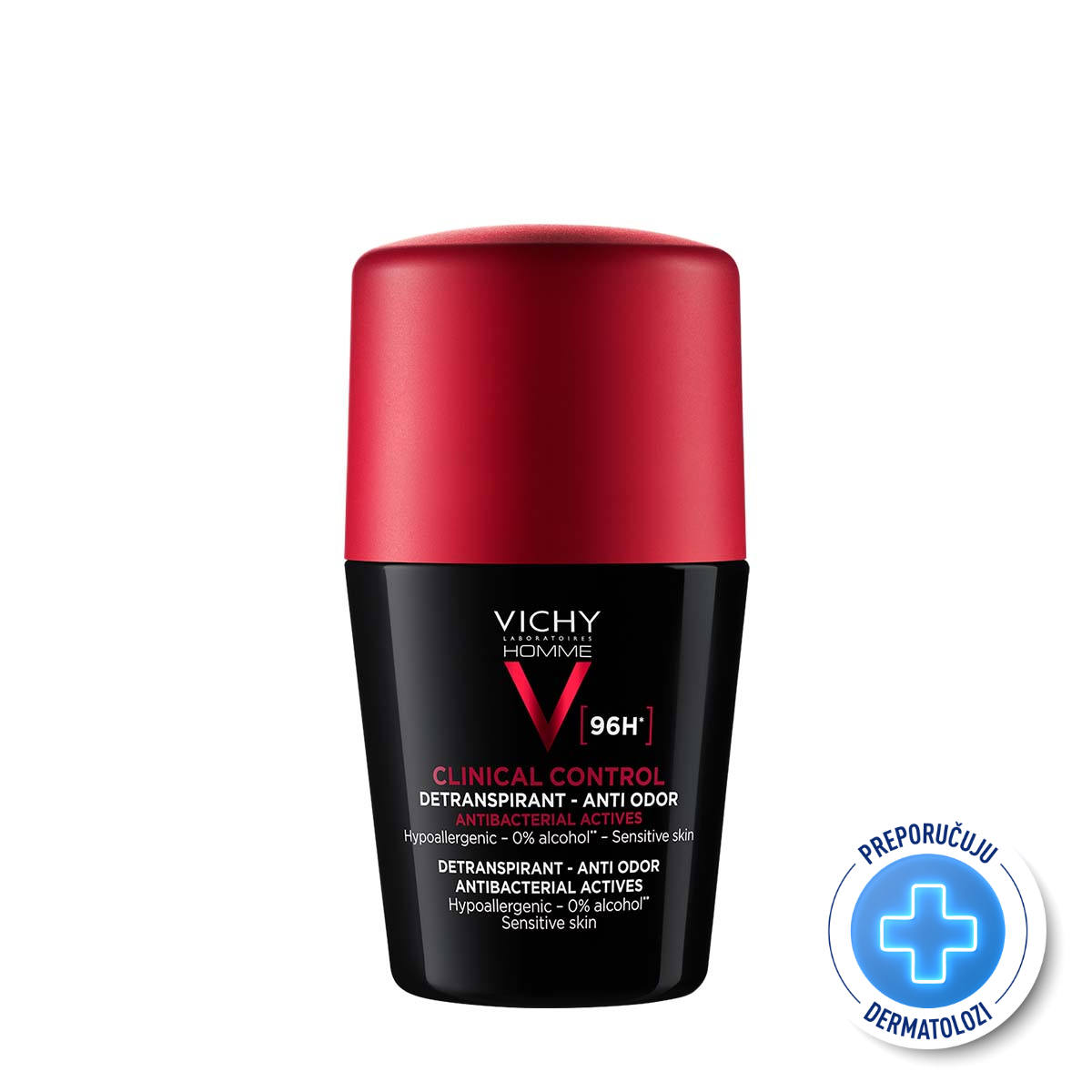 3337875805025_1.jpg VICHY HOMME Deo roll-on 96h Clinical Control 50ml - zaštita od znojenja, za osjetljivu kožu - Image 1