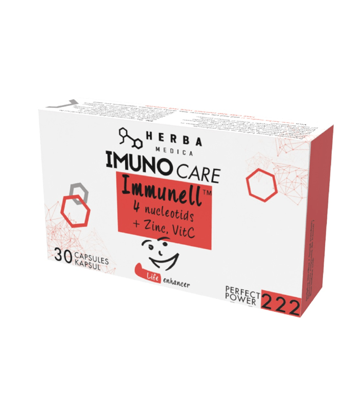 3830049643206.png Herba Medica IMUNO CARE Immunell 4 nukleotida + Cink + Vitamin C kapsule a30 - za normalno funkcionisanje imunog sistema - Image 1