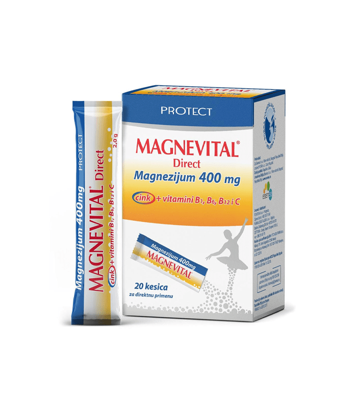8606011749307.png Magnevital direct magnezijum 400 mg 20 kesica - za pravilno funkcionisanje mišićnog, nervnog i imunskog sist - Image 1